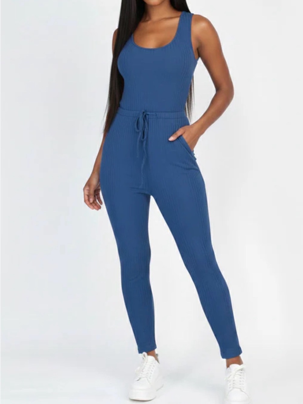 Fashion Nova Women's Spaghetti Strap Jumpsuit in Royal Blue Size 1X